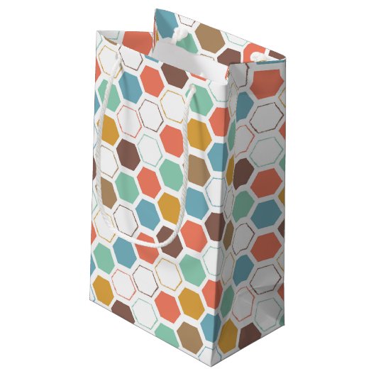 Petit Sac Cadeau Motif de module de ruche d'abeille (Dos Angle)