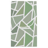 Petit Sac Cadeau Motif de mosaïque vert olive (Dos)