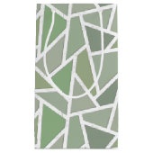 Petit Sac Cadeau Motif de mosaïque vert olive (Devant)