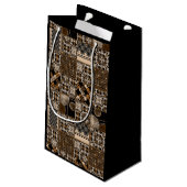Petit Sac Cadeau Motif de patchwork rustique (Dos Angle)