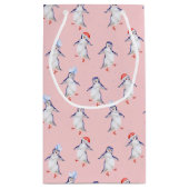 Petit Sac Cadeau Motif de pingouins dansants de Noël (Dos)