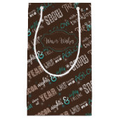 Petit Sac Cadeau Motif de poème de Noël de la saison ID593 (Devant)