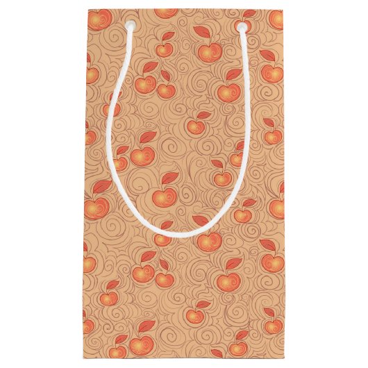 Petit Sac Cadeau Motif de pommes (Devant)