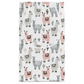 Petit Sac Cadeau Motif de sourire de lamas (Dos)