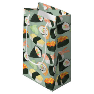 Petit Sac Cadeau Motif de sushi d'aquarelle