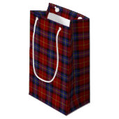Petit Sac Cadeau Motif de tartan (Devant Angle)
