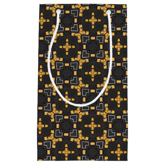 Petit Sac Cadeau Motif de taxi jaune vif (Devant)