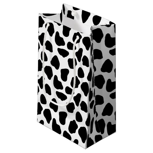 Petit Sac Cadeau Motif de vache (Devant Angle)