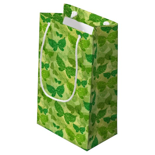 Petit Sac Cadeau Motif de vert de ressort (Dos Angle)