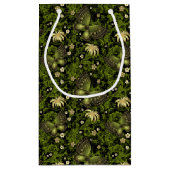 Petit Sac Cadeau Motif de Vert-or de ressort (Dos)