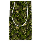 Petit Sac Cadeau Motif de Vert-or de ressort (Devant)