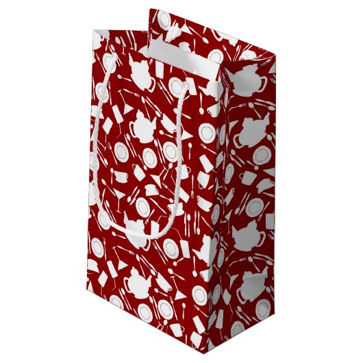 Petit Sac Cadeau Motif d'éléments de cuisine (Dos Angle)