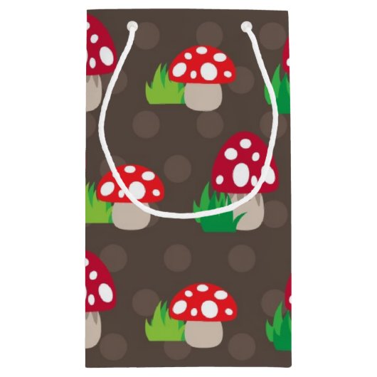 Petit Sac Cadeau motif d'enfants de champignon (Dos)