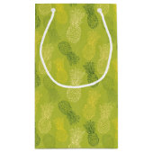 Petit Sac Cadeau Motif d'ensemble d'ananas sur le vert (Dos)