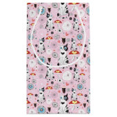 Petit Sac Cadeau motif des chats et des fleurs (Dos)