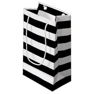 Petit Sac Cadeau Motif des rayures des lignes noires et blanches