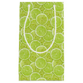 Petit Sac Cadeau Motif des tranches vertes de chaux (Devant)