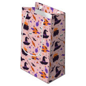 Petit Sac Cadeau Motif d'Halloween mou et rose (Dos Angle)