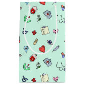 Petit Sac Cadeau Motif d'icône Médicale (Devant)
