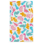 Petit Sac Cadeau Motif Dinosaur rose et Turquoise (Dos)