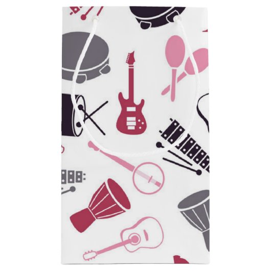 Petit Sac Cadeau Motif d'instrument de musique (Dos)