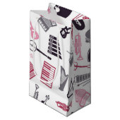 Petit Sac Cadeau Motif d'instrument de musique (Devant Angle)