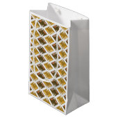 Petit Sac Cadeau Motif d'or de diamants graphique (Devant Angle)