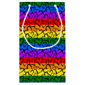 Petit Sac Cadeau Motif du coeur arc-en-ciel (Dos)