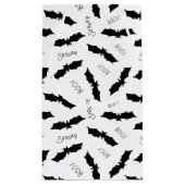 Petit Sac Cadeau Motif Éffrayant Halloween Black Bat Boo (Dos)