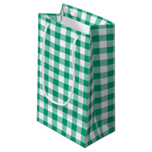 Petit Sac Cadeau Motif En vichy préposé vert vérifié