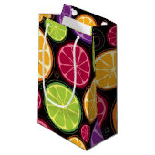 Petit Sac Cadeau Motif et arrière - plan oranges (Devant Angle)