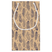 Petit Sac Cadeau Motif ethnique d'ensemble de plume (Dos)