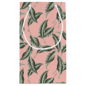 Petit Sac Cadeau Motif Feuille du jardin tropical (Dos)