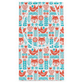 Petit Sac Cadeau Motif finlandais d'art populaire de Fox et (Dos)