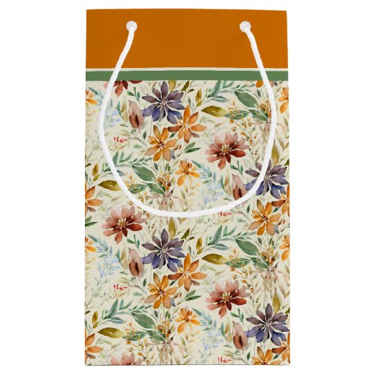 Petit Sac Cadeau Motif fleur sauvage d'automne (Dos)