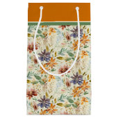 Petit Sac Cadeau Motif fleur sauvage d'automne (Devant)
