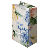 Petit Sac Cadeau motif floral abstrait d'aquarelle (Devant Angle)