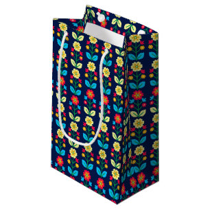 Petit Sac Cadeau Motif floral coloré