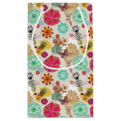 Petit Sac Cadeau Motif floral dans le rétro style (Dos)