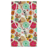 Petit Sac Cadeau Motif floral dans le rétro style (Devant)