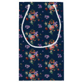 Petit Sac Cadeau Motif floral de bouquet rose (Dos)