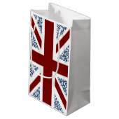 Petit Sac Cadeau Motif floral de calicot de drapeau d'Union Jack (Dos Angle)