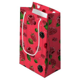 Petit Sac Cadeau Motif framboise