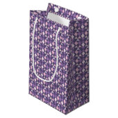 Petit Sac Cadeau Motif géométrique arabe pourpre (Devant Angle)