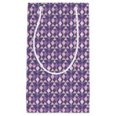 Petit Sac Cadeau Motif géométrique arabe pourpre (Devant)