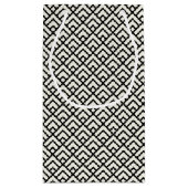 Petit Sac Cadeau Motif géométrique noir et blanc (Dos)