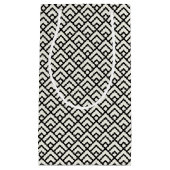 Petit Sac Cadeau Motif géométrique noir et blanc (Devant)