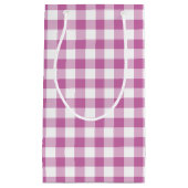 Petit Sac Cadeau Motif Gingham Rose Classique (Devant)