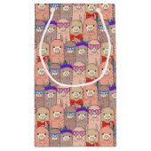 Petit Sac Cadeau Motif habillé à la mode de lama (Dos)