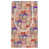 Petit Sac Cadeau Motif habillé à la mode de lama (Devant)